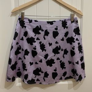 Cow Print Mini Skirt